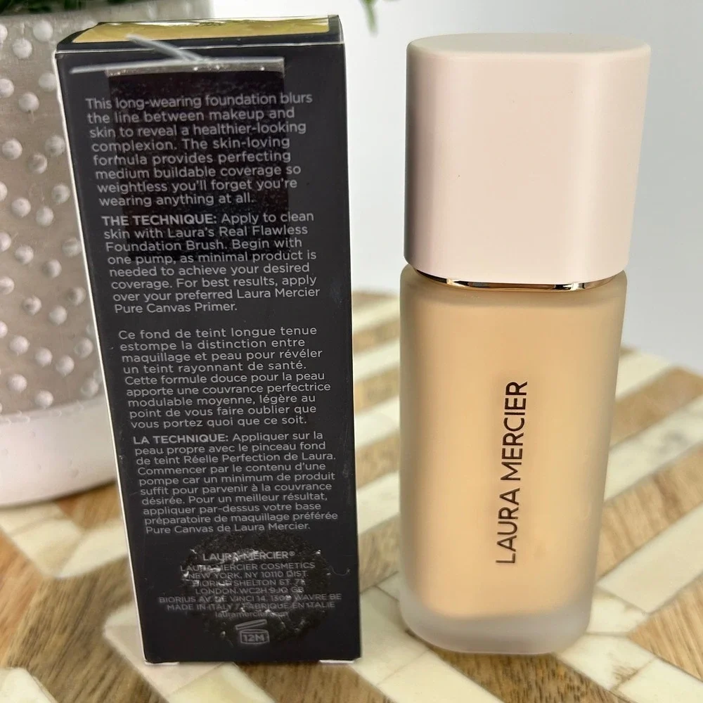 Laura Mercier Real Flawless Weightless Perfecting Foundation 1W1 Cashmere 1ozNew